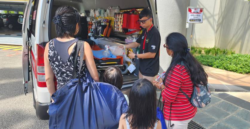 SAFRA Total Defence ambulance tour