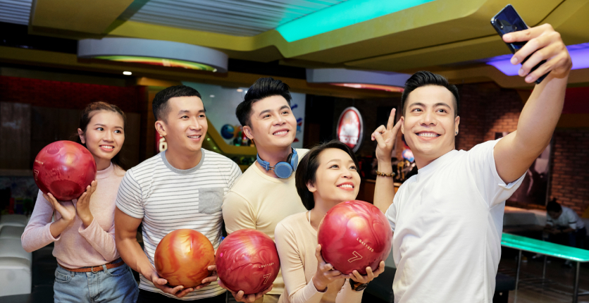 Bowling with friends