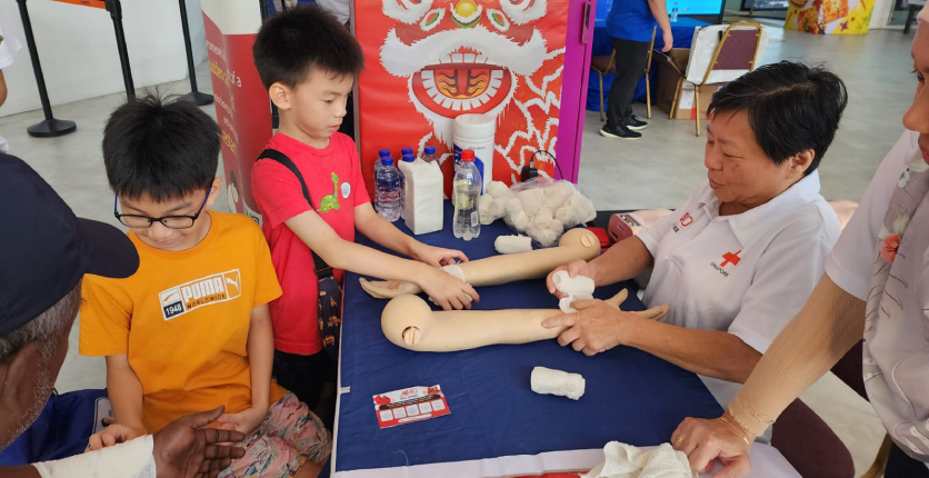 First Aid booth at SAFRA Tampines