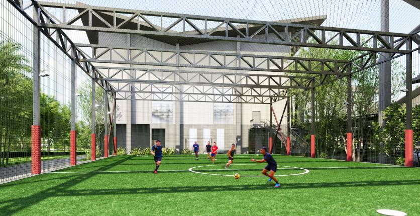 Futsal court at SAFRA Jurong artist's impression