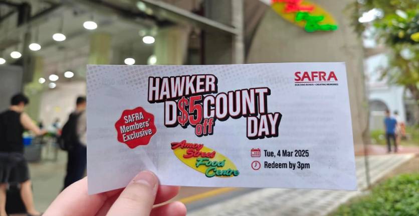 Hawker Discount Day coupon