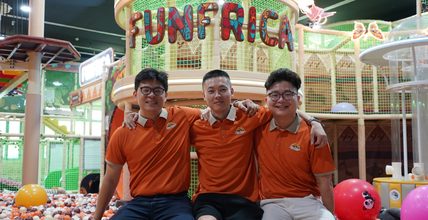 Jolly Jungle at SAFRA Yishun founders Kris, Jamison and Joseph