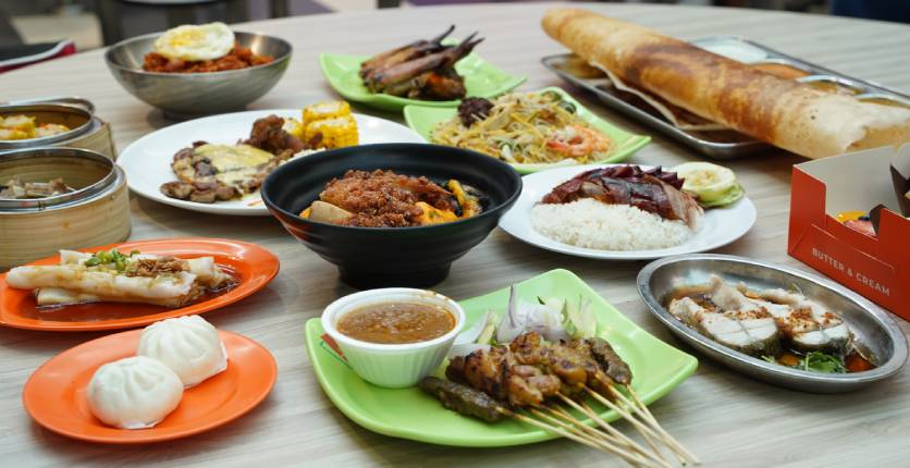 Kopitiam Square food spread 