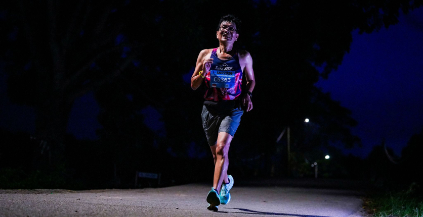 Melvyn Sim solo running shot