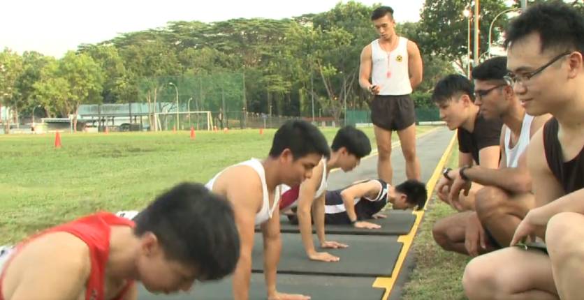 NSmen doing IPPT