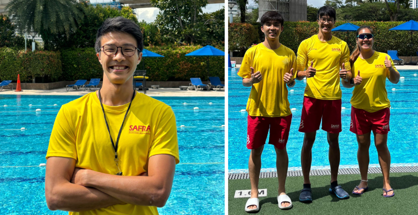 SAFRA Jurong lifeguard Jonathan and his team