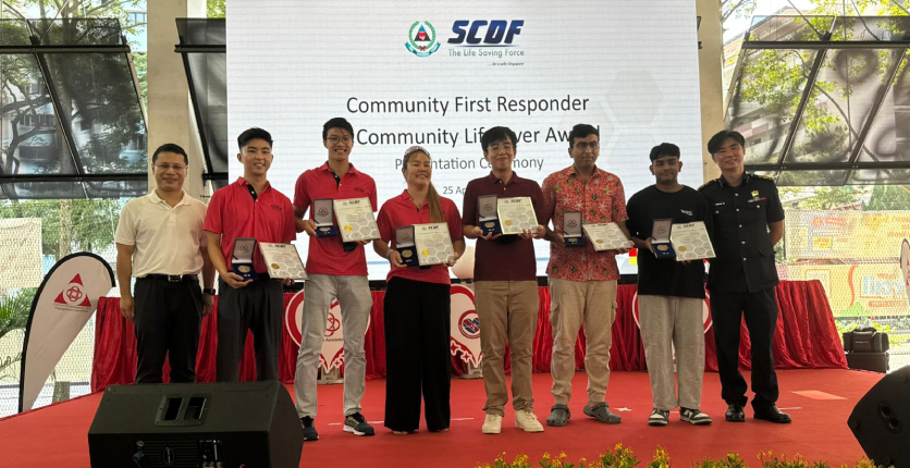 SCDF Community Lifesaver Award presentation